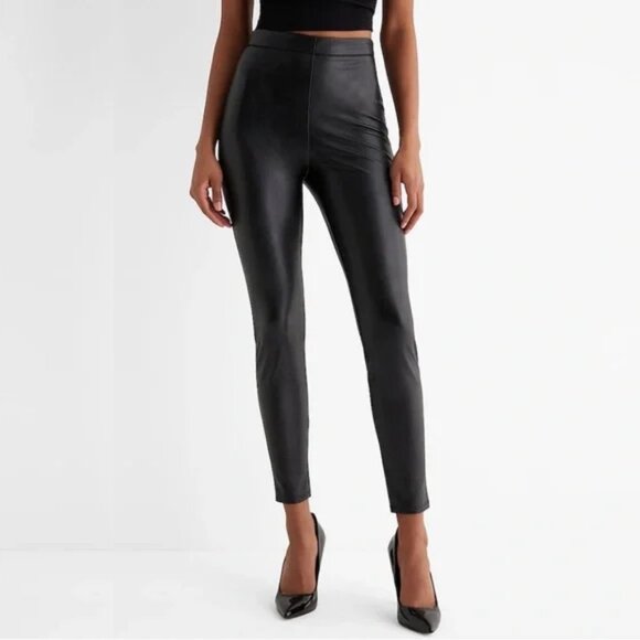 Express Faux Leather Ankle Leggings - Picture 2 of 13